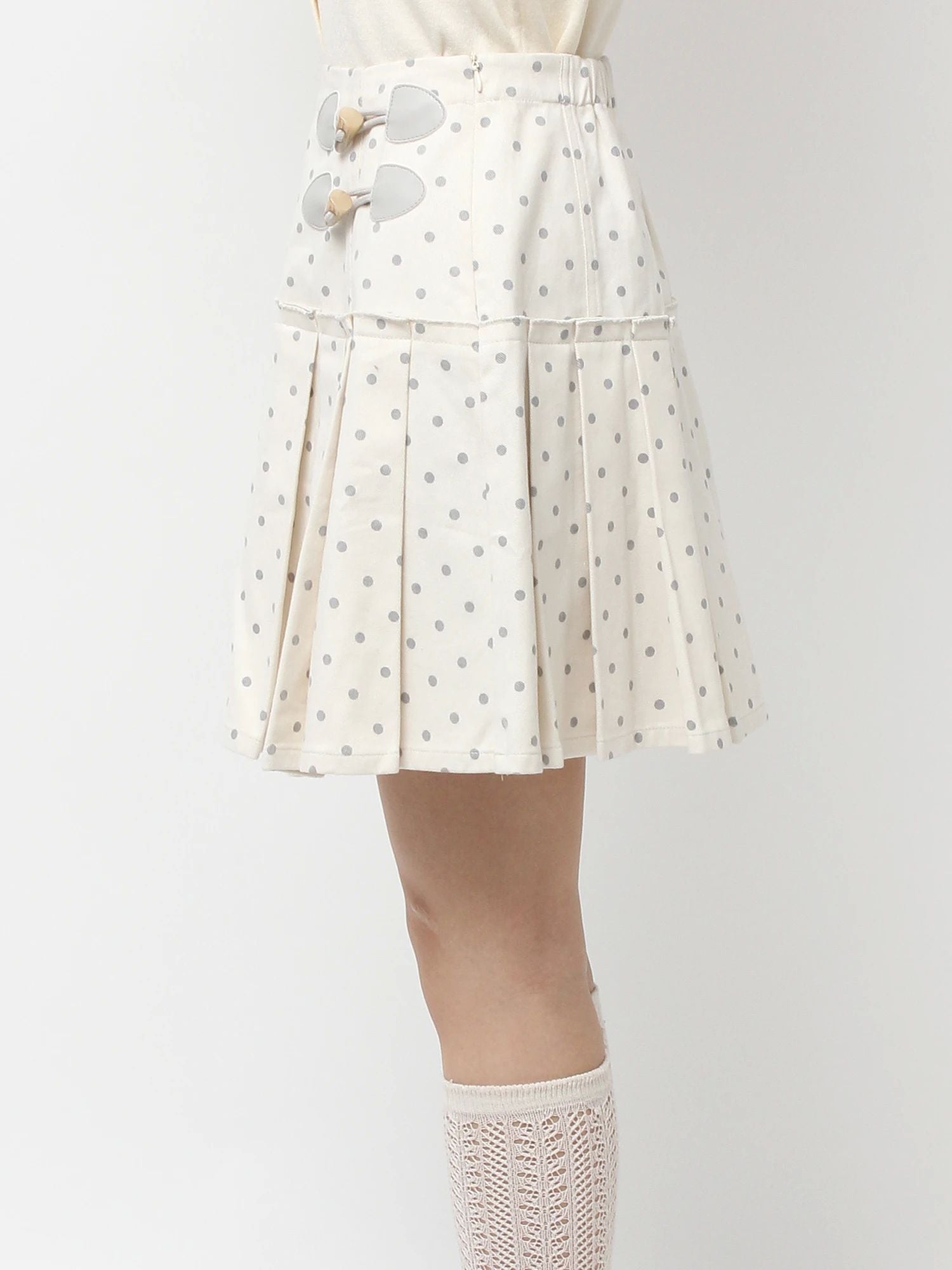 merry jenny｜Lulu Dot Pleated Mini Skirt