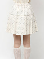 merry jenny｜Lulu Dot Pleated Mini Skirt