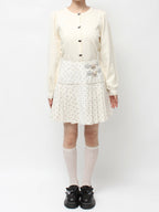 merry jenny｜Lulu Dot Pleated Mini Skirt