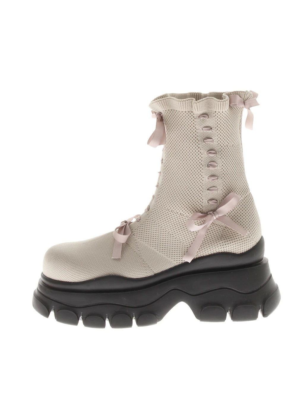 merry jenny｜Ribbon knit boots