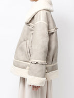 merry jenny｜Cream Boa Mouton Blouson