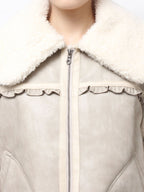 merry jenny｜Cream Boa Mouton Blouson