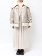 merry jenny｜Cream Boa Mouton Blouson