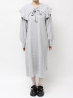 merry jenny｜Cape Ribbon Knit Dress