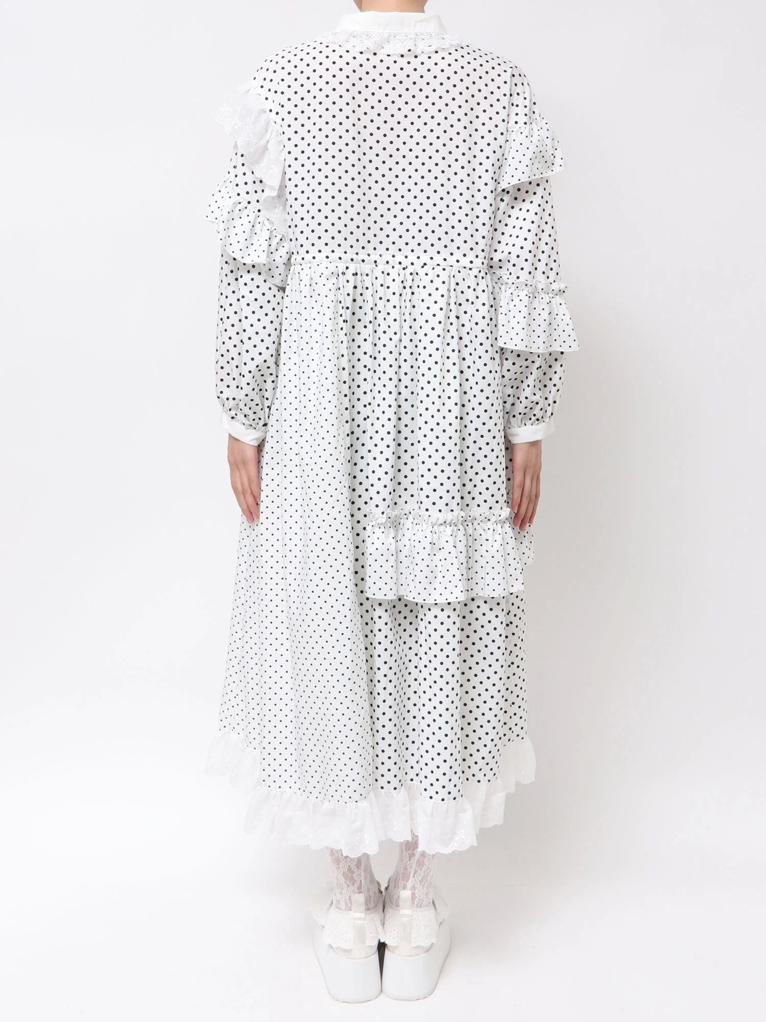 merry jenny｜Frill Dot Decoration Dress