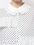 merry jenny｜Frill Dot Decoration Dress