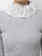 merry jenny｜Lace Rib Knit