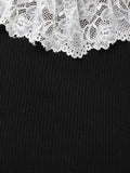 merry jenny｜Lace Rib Knit