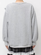 merry jenny｜Pom-pom ribbon sweatshirt