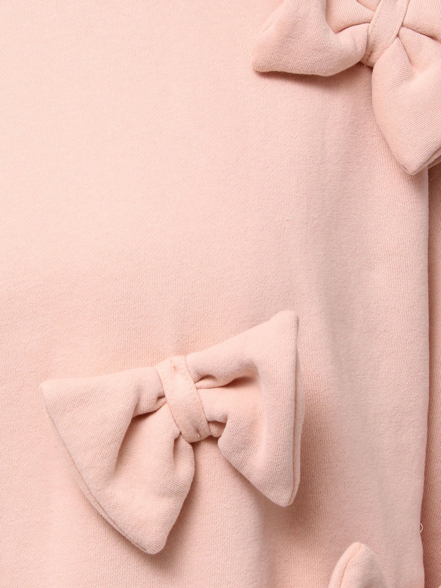 merry jenny｜Pom-pom ribbon sweatshirt