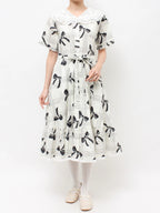 merry jenny｜Lace-Collar Shirt Dress
