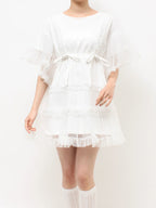 merry jenny｜Tutu Tulle Frill Mini Dress