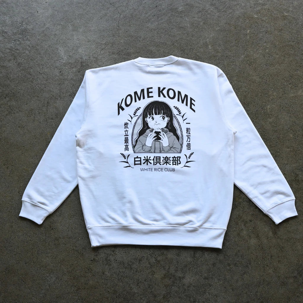 One Drop - Tsukasa Shimada "White Rice Club" Crewneck Sweatshirt - 2 Colors