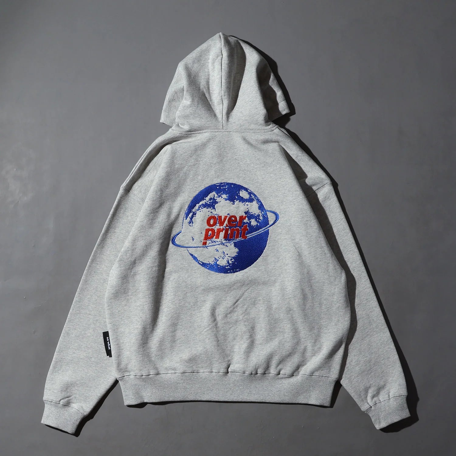 Over Print - MOON CHiLD Zip Hoodie - Ash