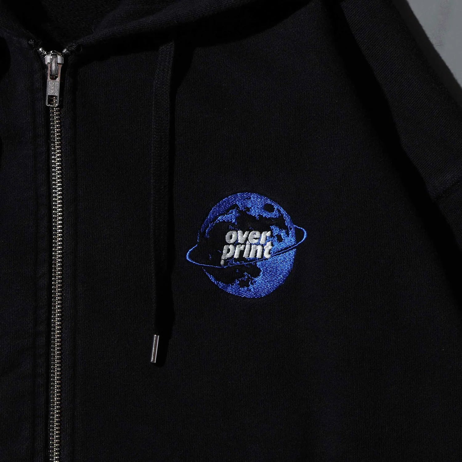 Over Print - MOON CHiLD Zip Hoodie - Charcoal
