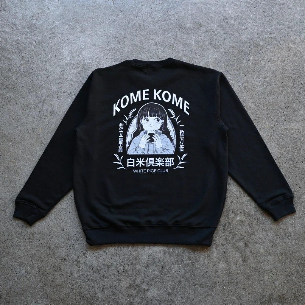 One Drop - Tsukasa Shimada "White Rice Club" Crewneck Sweatshirt - 2 Colors