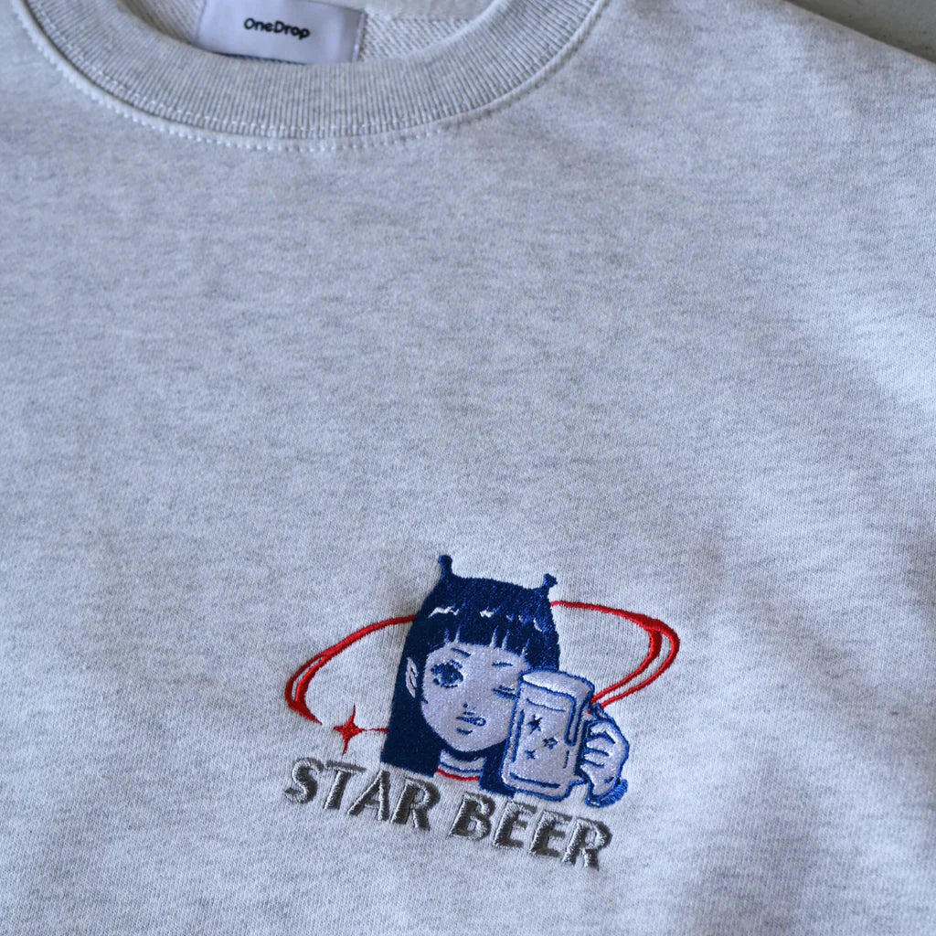 One Drop - onego STAR BEER Embroidered Sweatshirt- 2 Colors