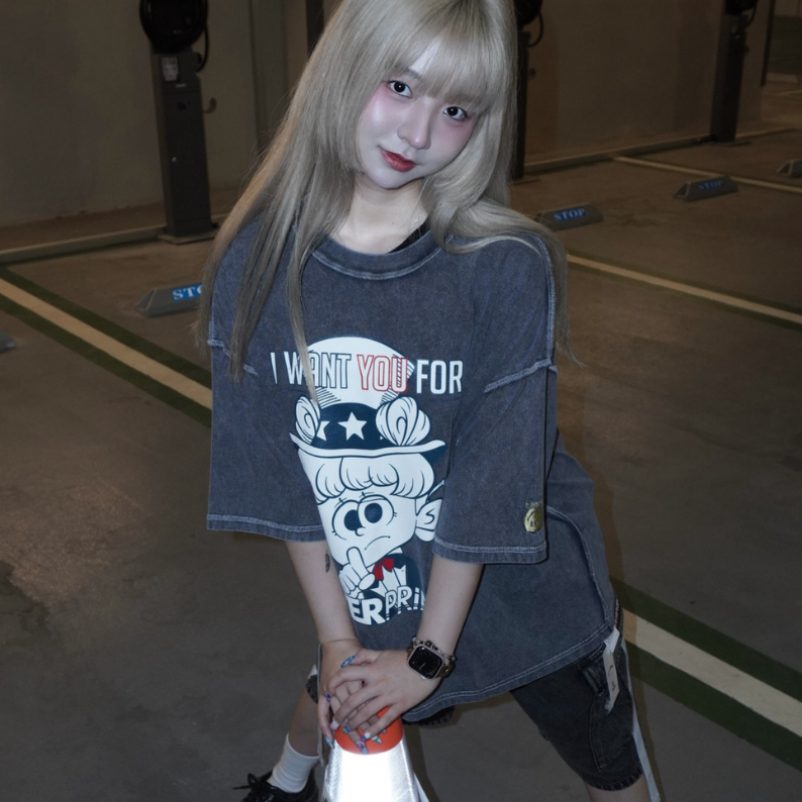 Over Print - Uncle Sam Tee - Charcoal