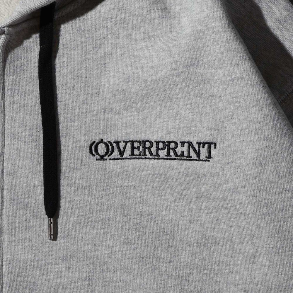 Over Print - OVERPRINT Zip Hoodie - Ash Gray