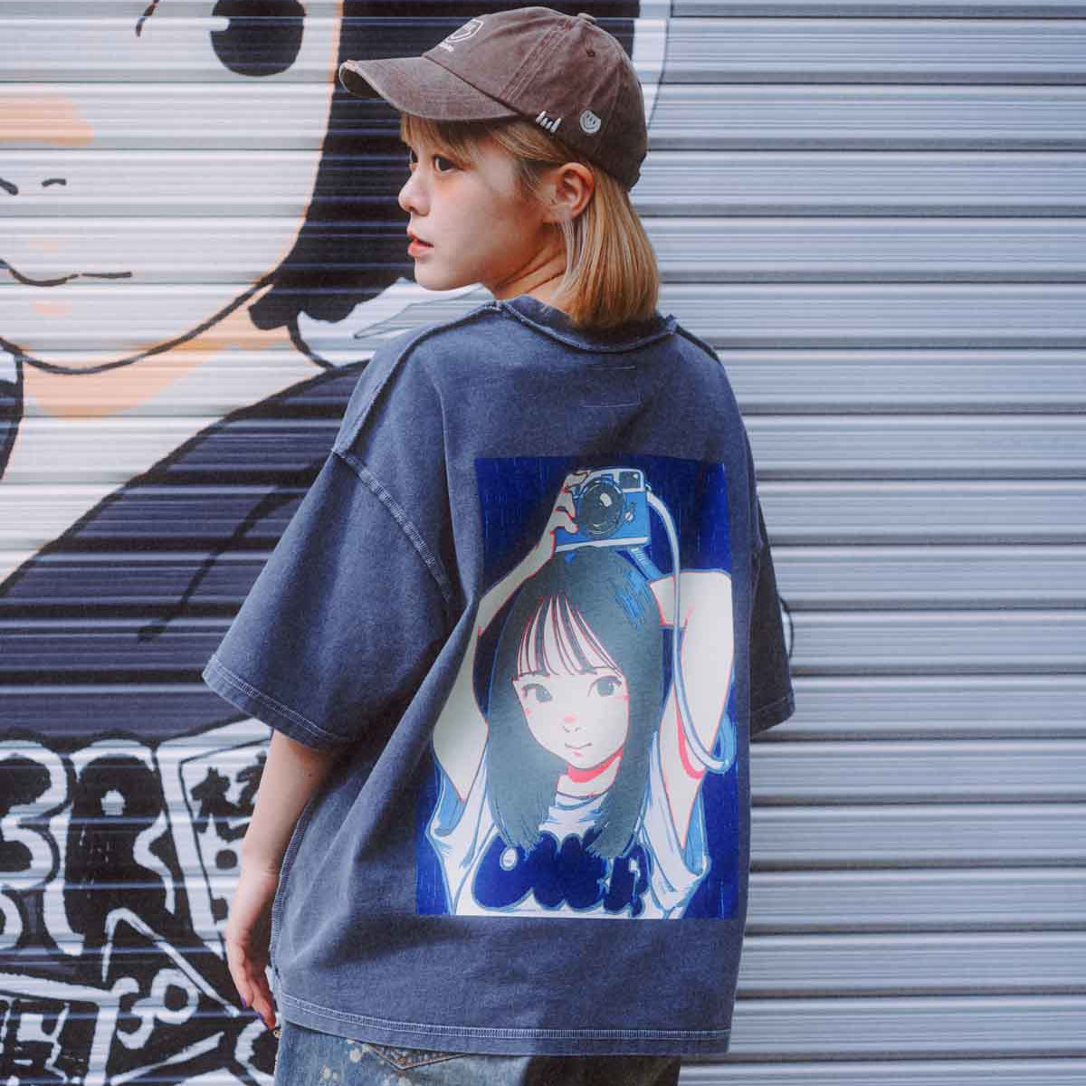 Over Print POP ART pigment Tee Ver14 GLOW IN THE DARK