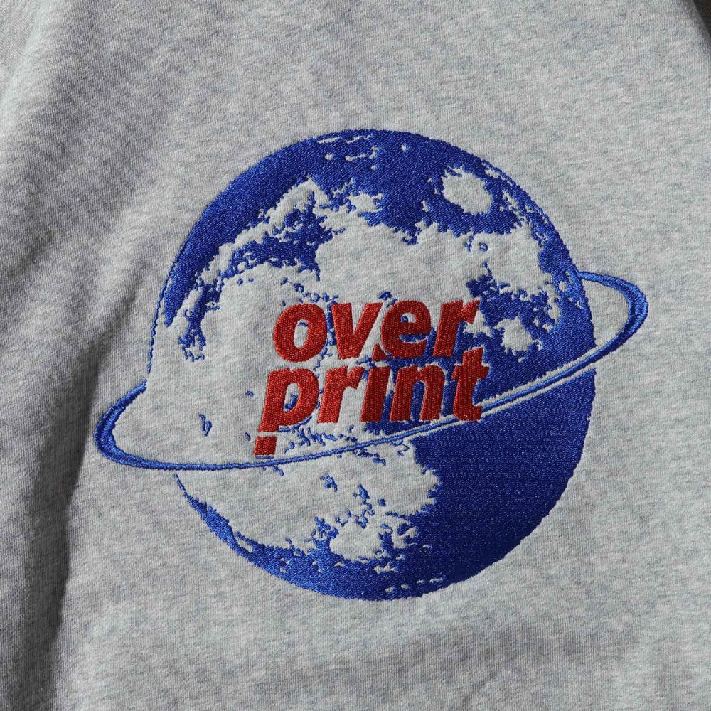 Over Print - MOON CHiLD Zip Hoodie - Ash