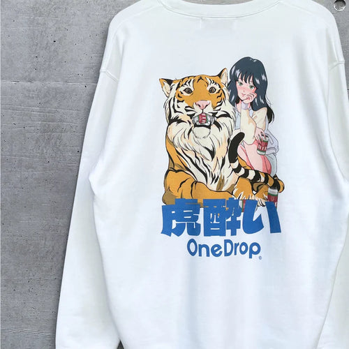 One Drop - chao! "Tiger Drunk" Crewneck Sweatshirt - 2 Colors