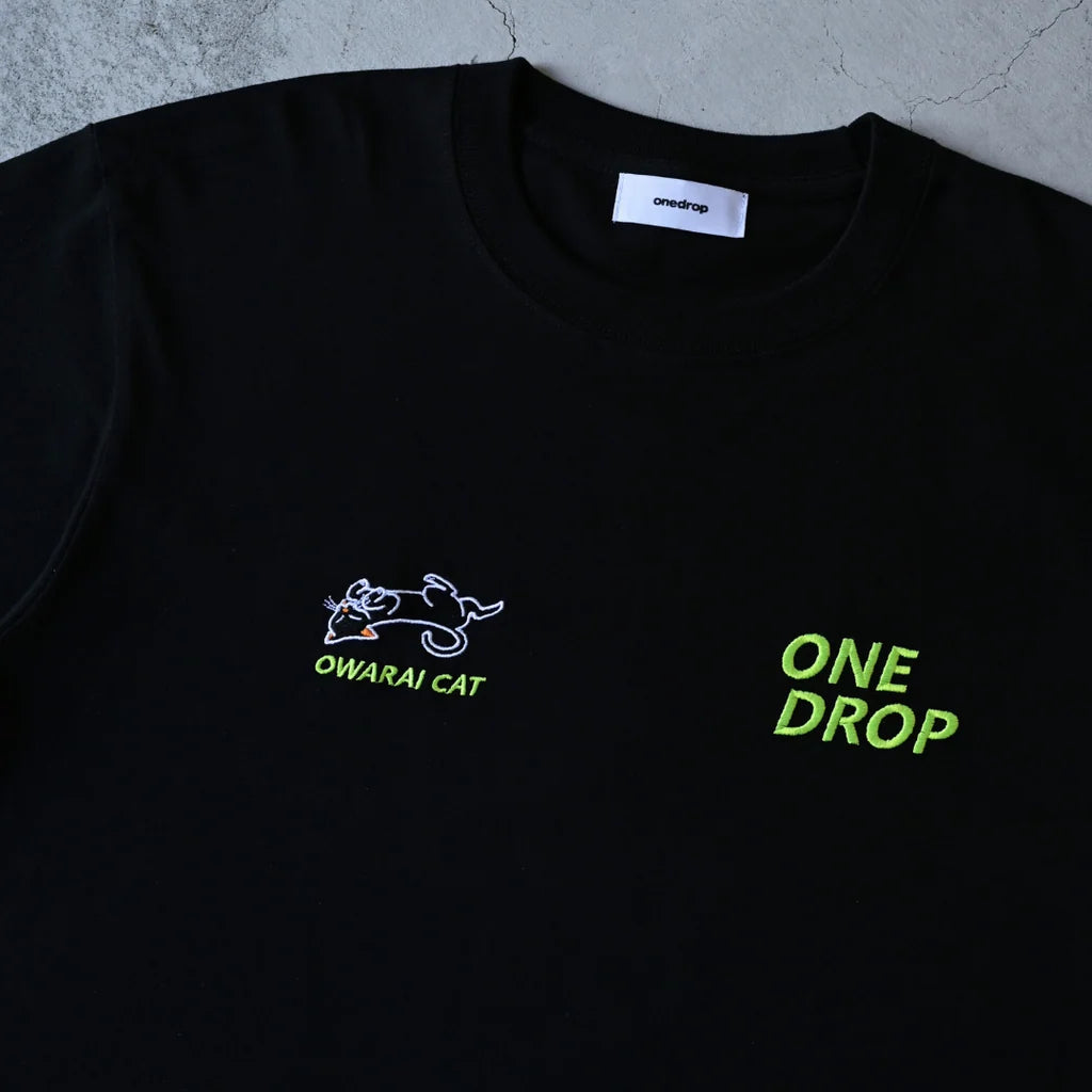 ともわか 笑猫刺繡 Tshirt