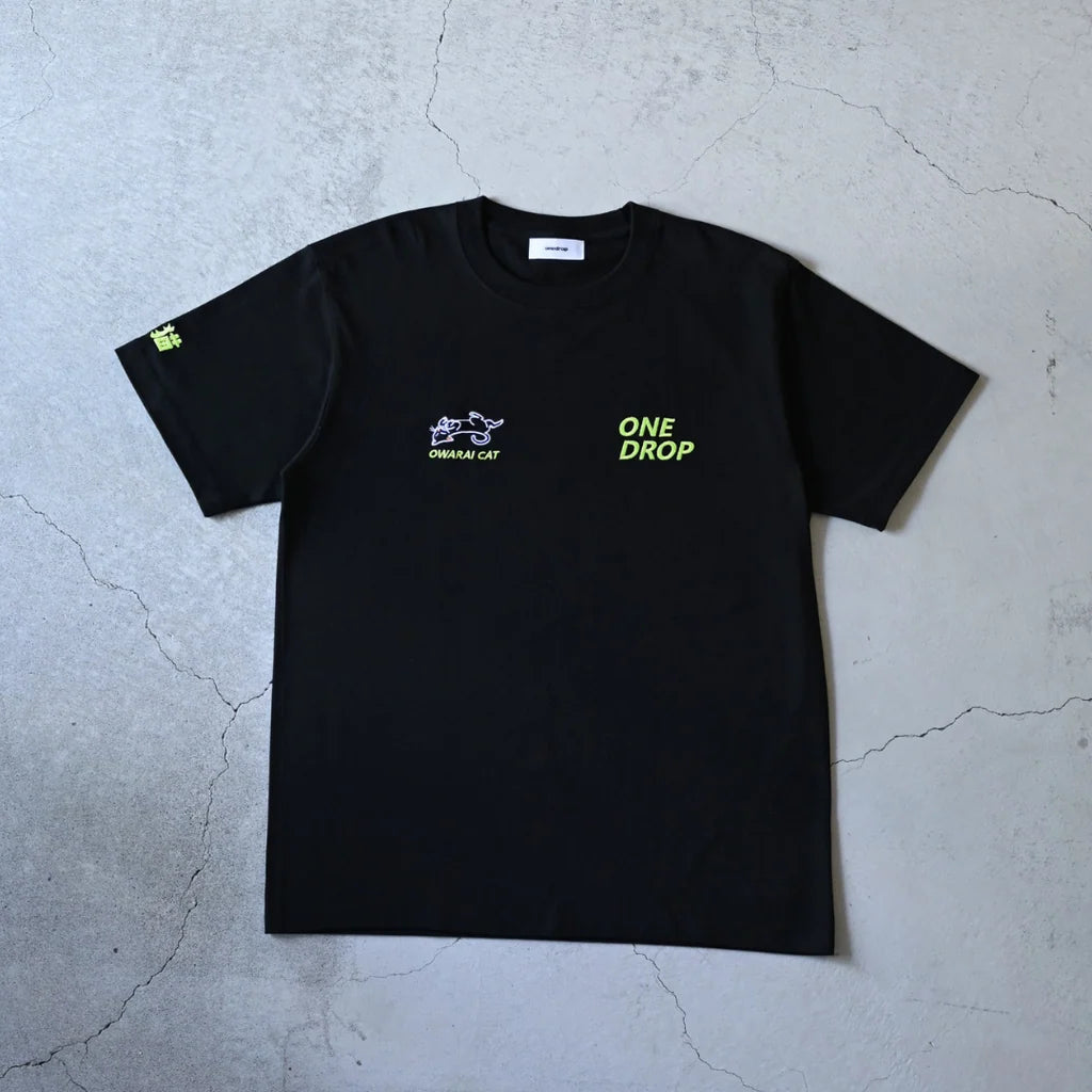 ともわか 笑猫刺繡 Tshirt