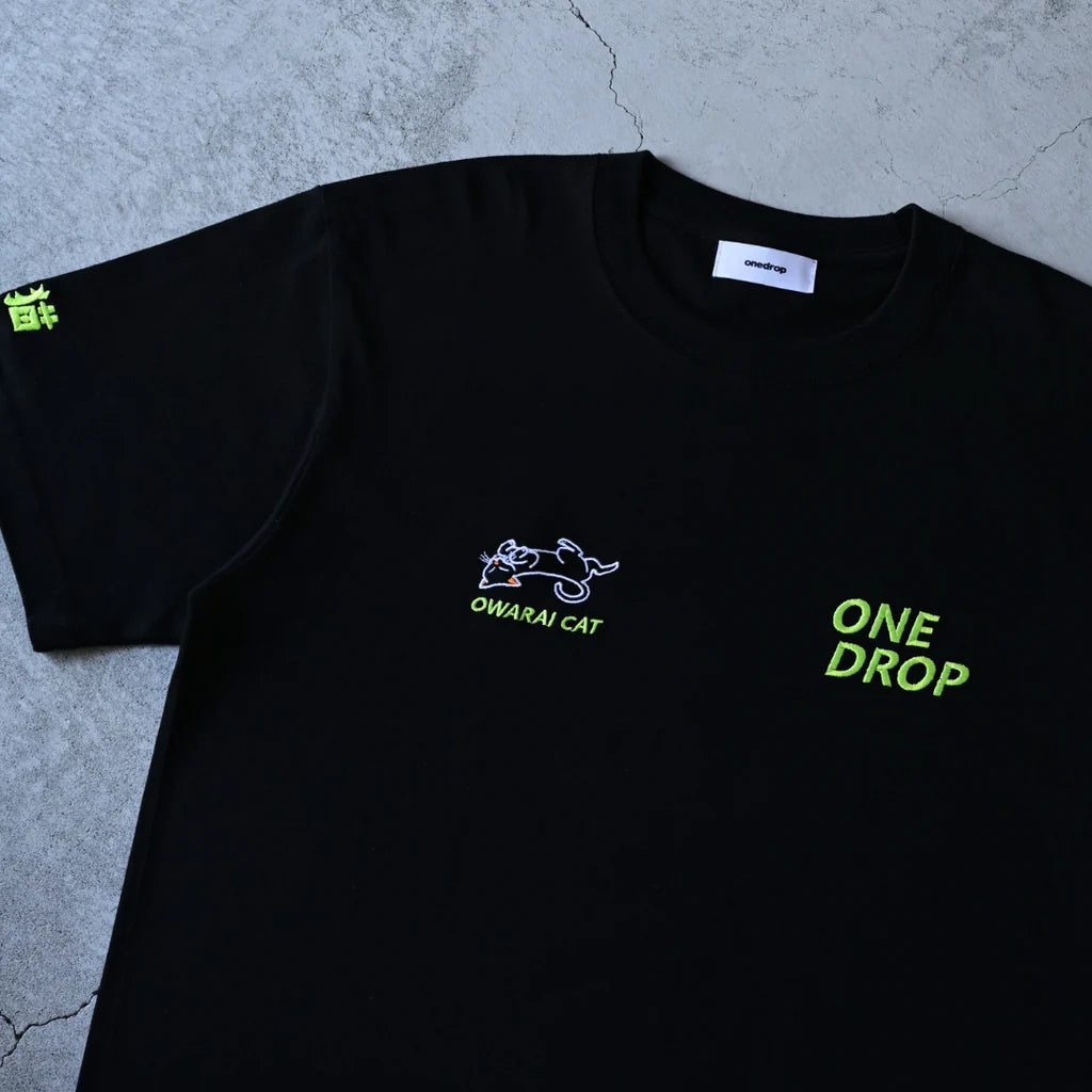 ともわか 笑猫刺繡 Tshirt