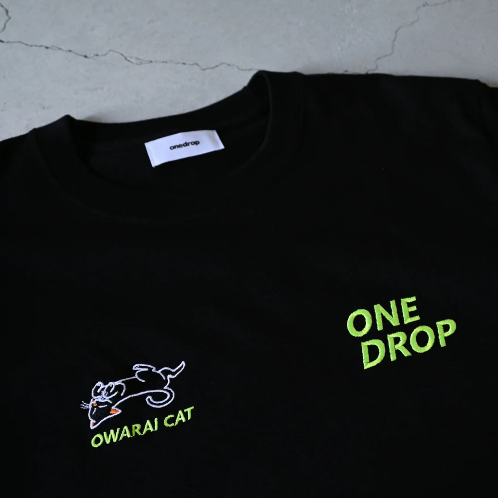 ともわか 笑猫刺繡 Tshirt