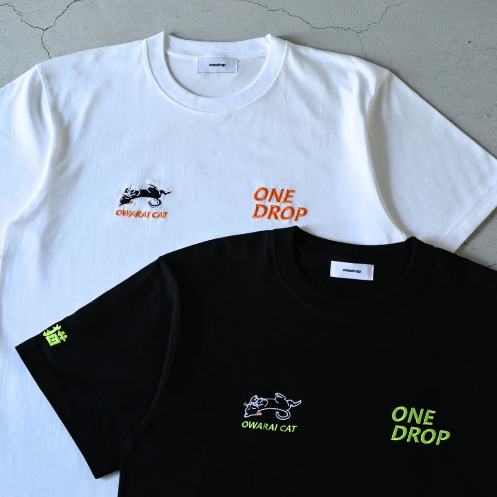 ともわか 笑猫刺繡 Tshirt