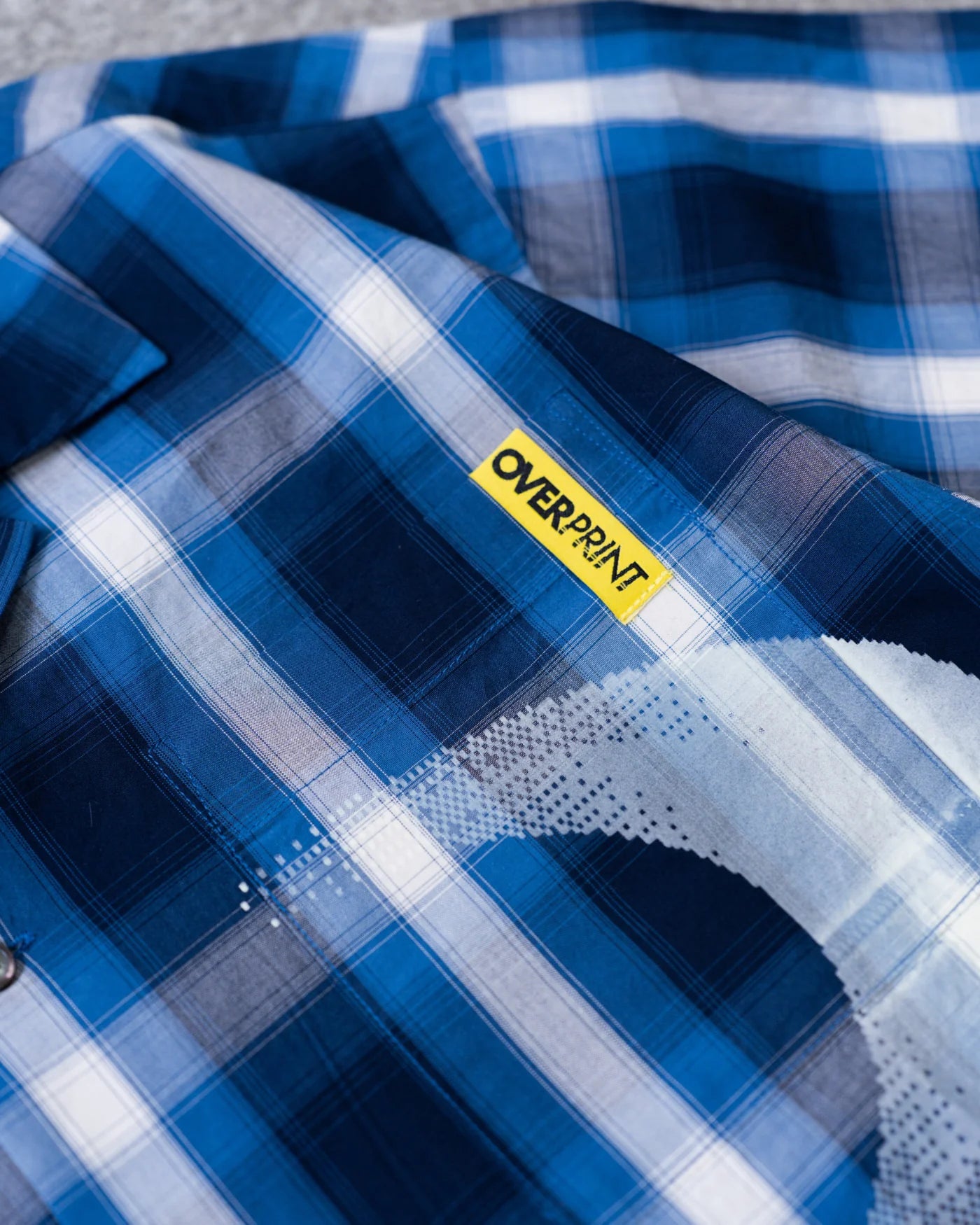 Over Print NEW MOON check shirts