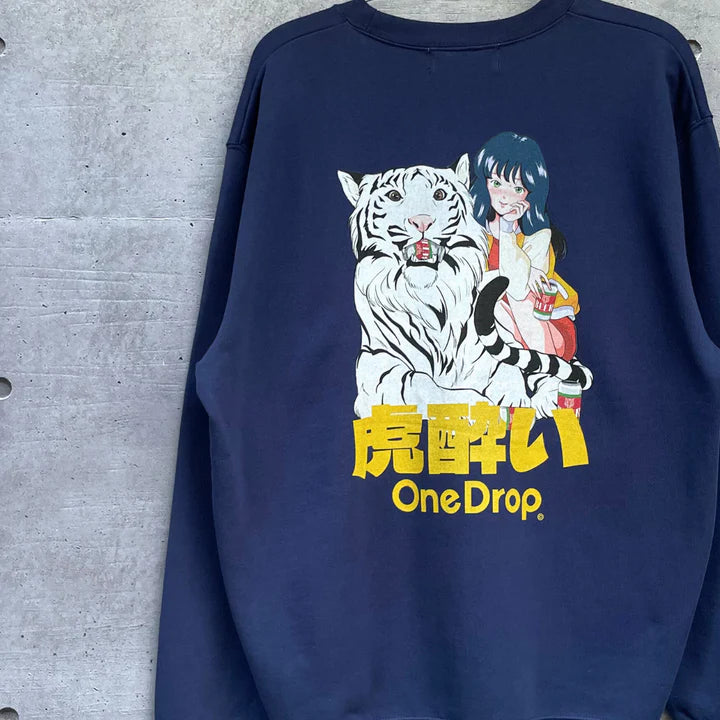 One Drop - chao! "Tiger Drunk" Crewneck Sweatshirt - 2 Colors