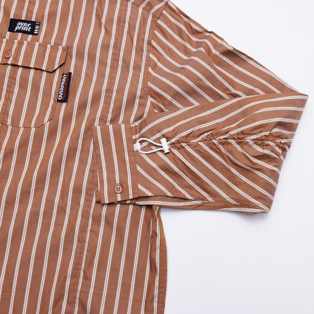 Over Print BREAK WIDE SHIRTS STRIPE 寬版條紋長袖襯衫