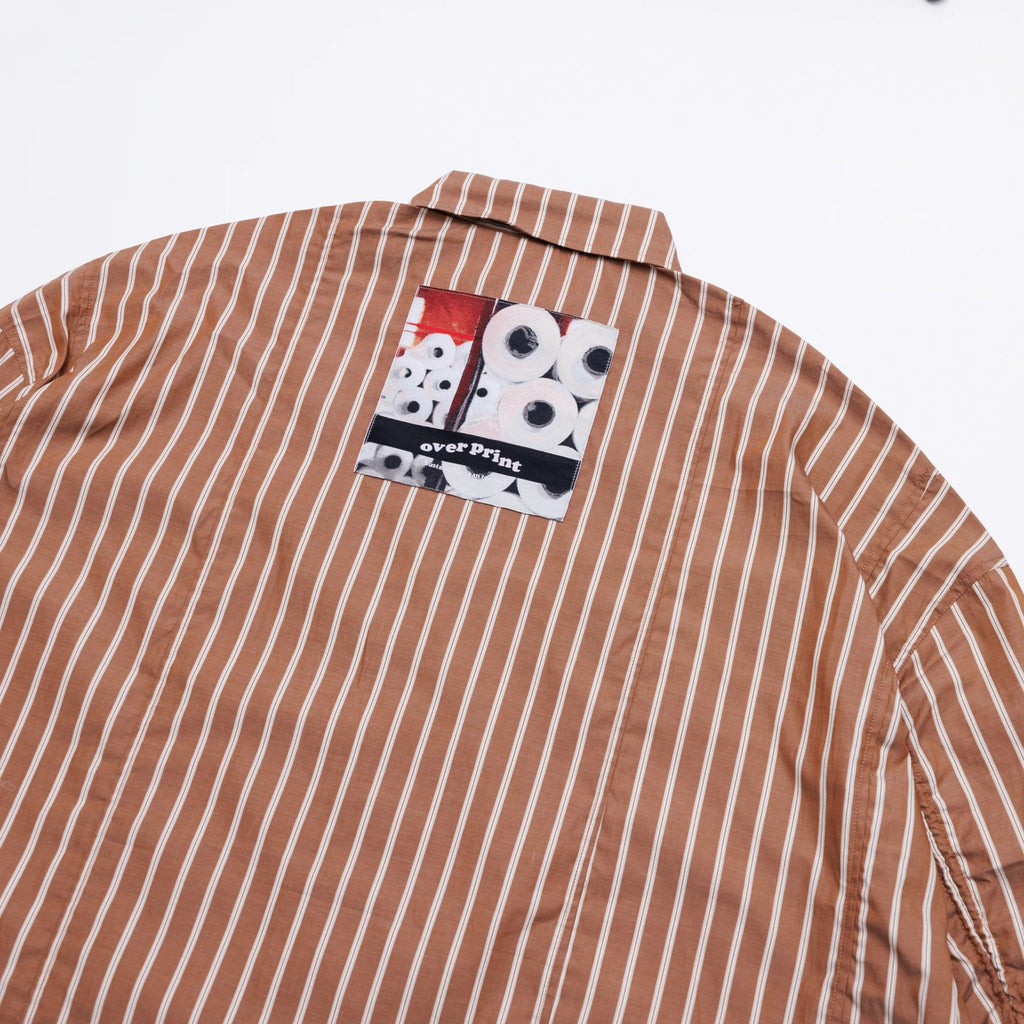 Over Print BREAK WIDE SHIRTS STRIPE 寬版條紋長袖襯衫