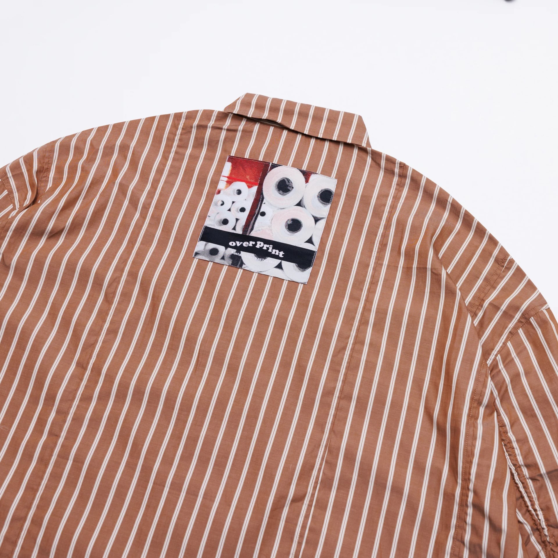 Over Print BREAK WIDE SHIRTS STRIPE 寬版條紋長袖襯衫