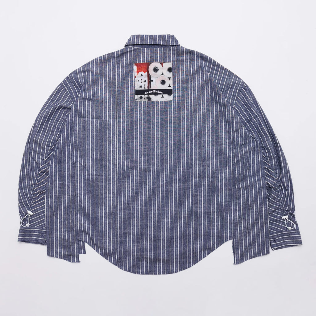 Over Print BREAK WIDE SHIRTS STRIPE 寬版條紋長袖襯衫