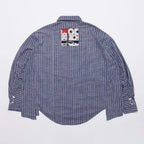 Over Print BREAK WIDE SHIRTS STRIPE 寬版條紋長袖襯衫