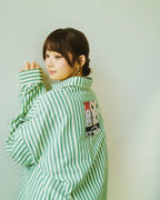 Over Print BREAK WIDE SHIRTS STRIPE 寬版條紋長袖襯衫