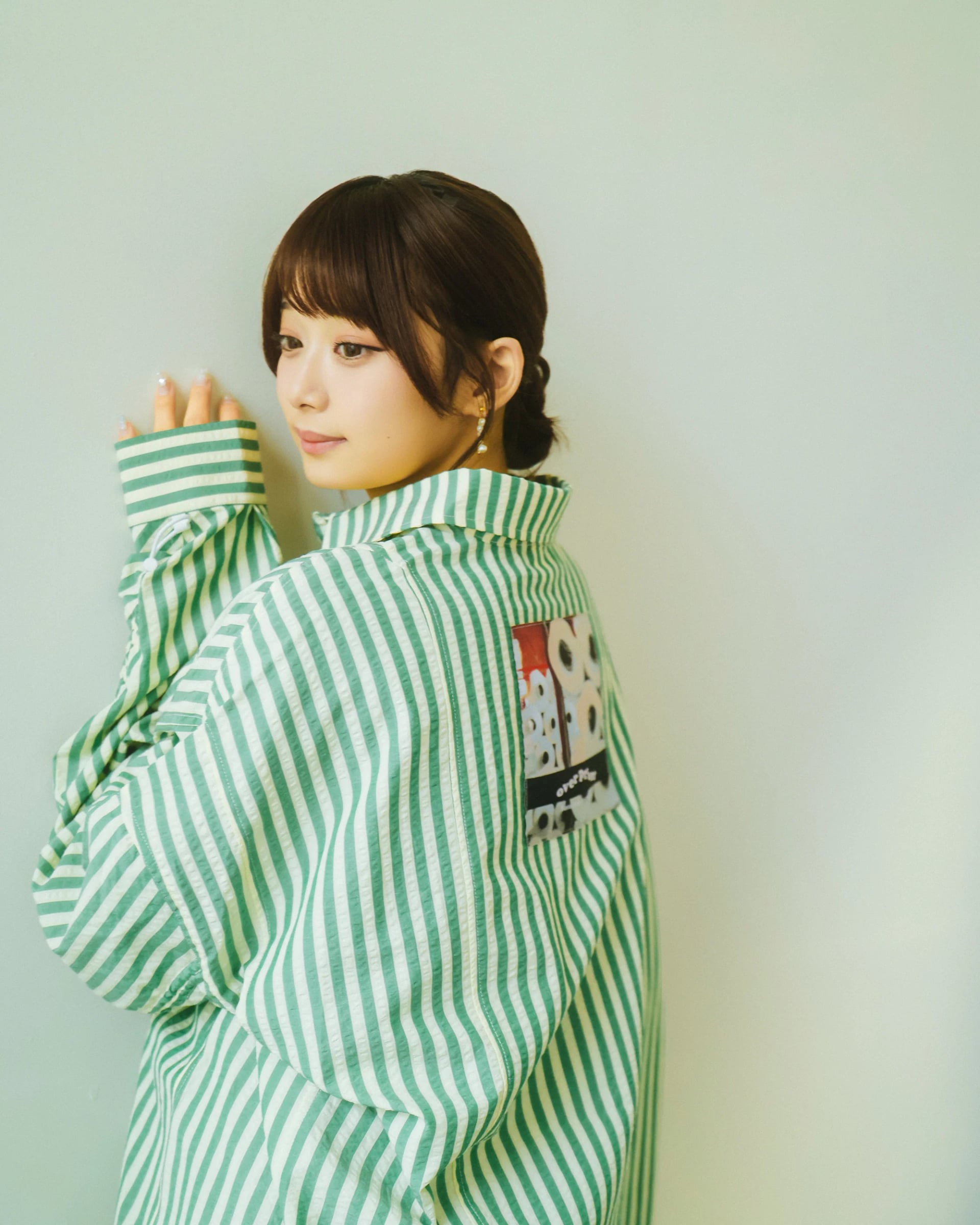 Over Print BREAK WIDE SHIRTS STRIPE 寬版條紋長袖襯衫