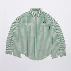 Over Print BREAK WIDE SHIRTS STRIPE 寬版條紋長袖襯衫