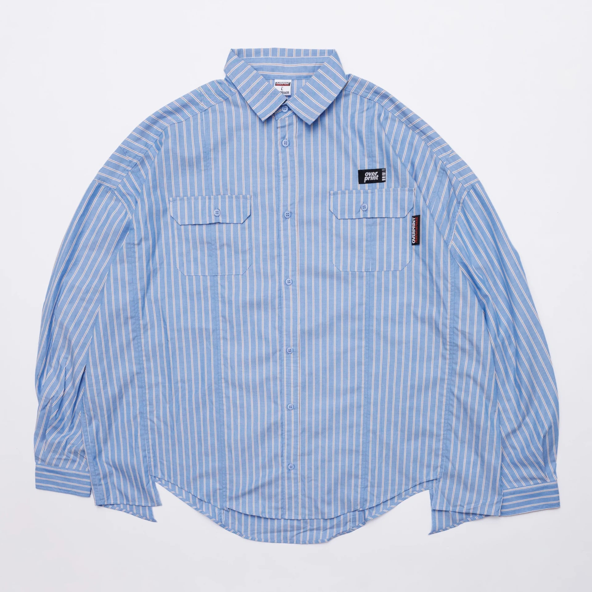 Over Print BREAK WIDE SHIRTS STRIPE 寬版條紋長袖襯衫