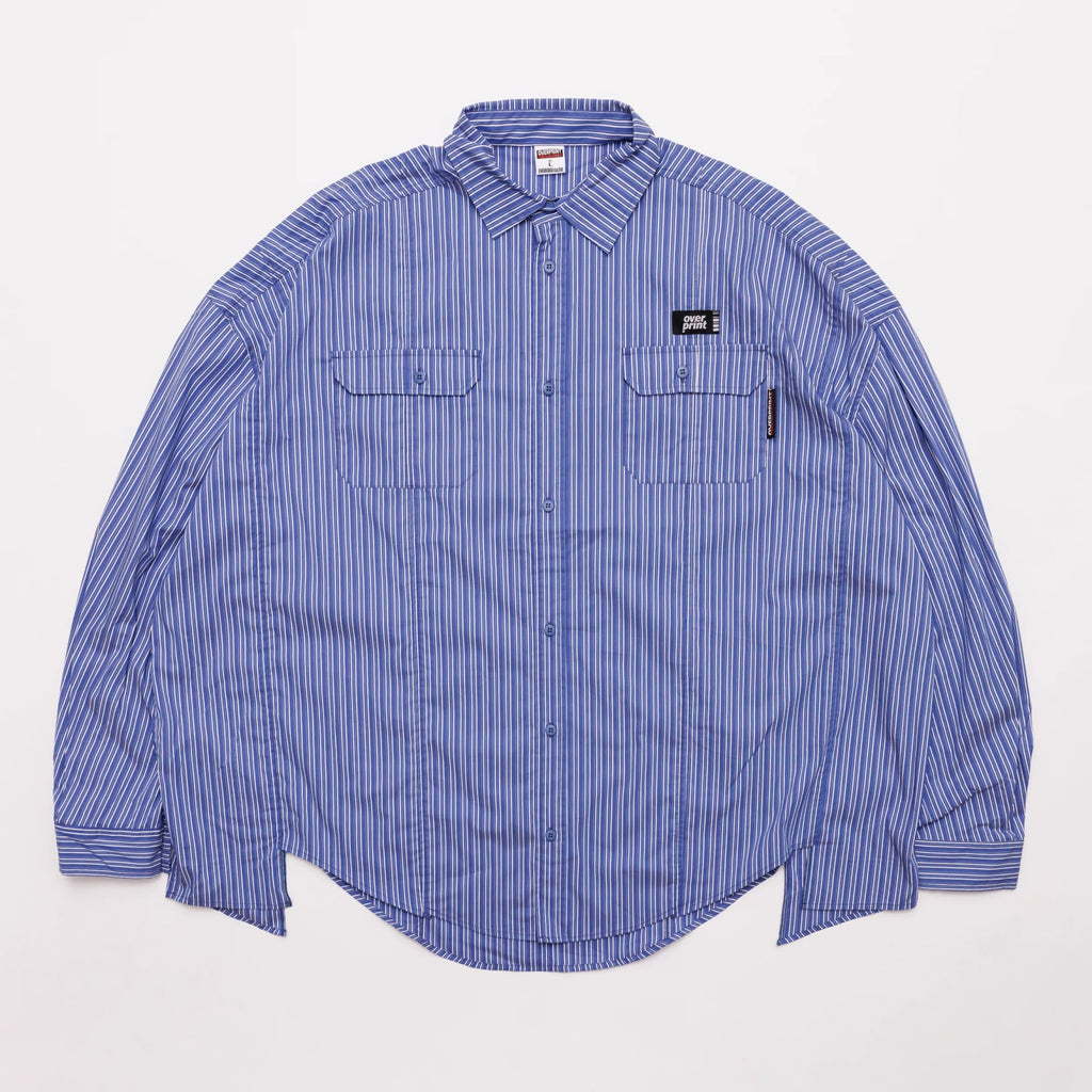 Over Print BREAK WIDE SHIRTS STRIPE 寬版條紋長袖襯衫