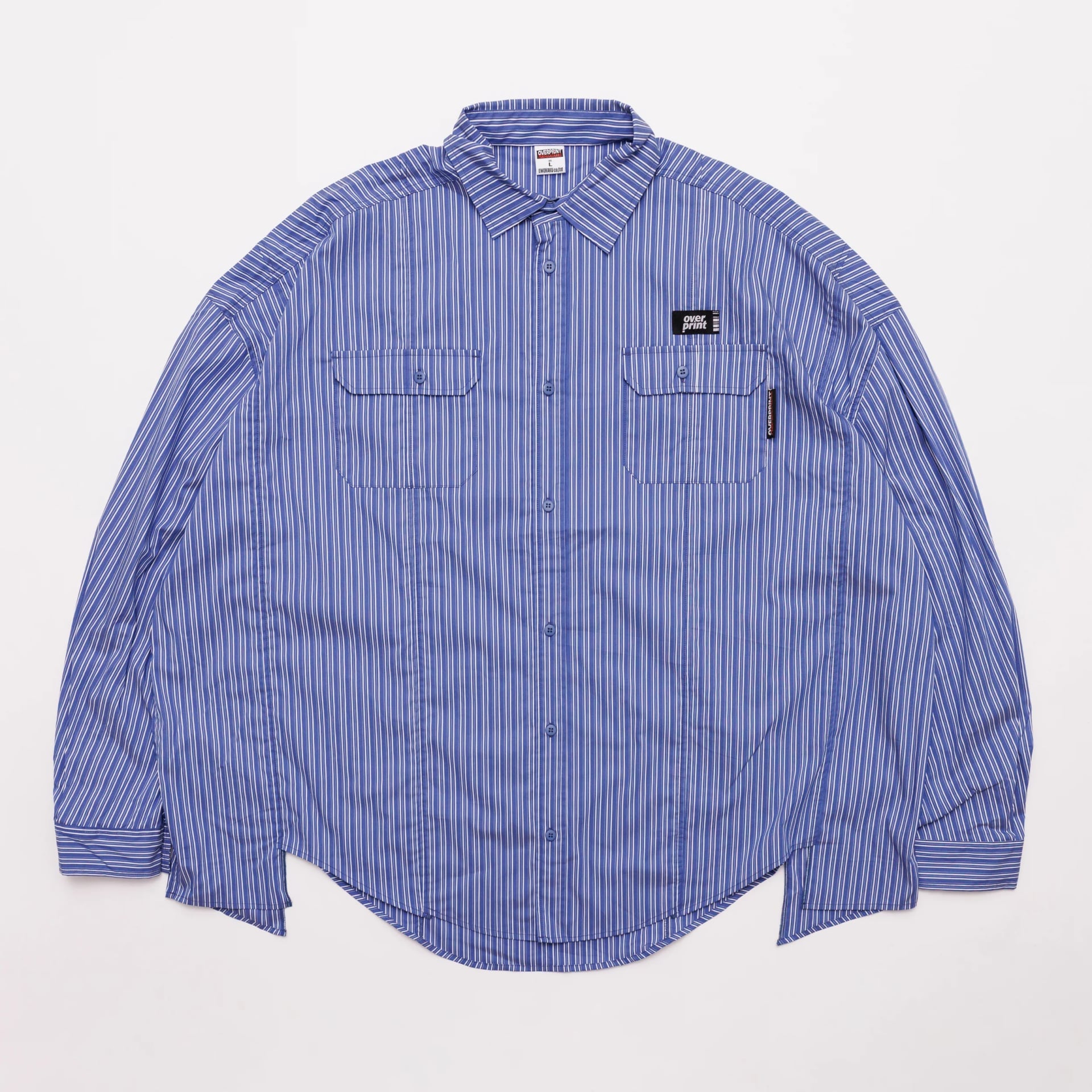 Over Print BREAK WIDE SHIRTS STRIPE 寬版條紋長袖襯衫