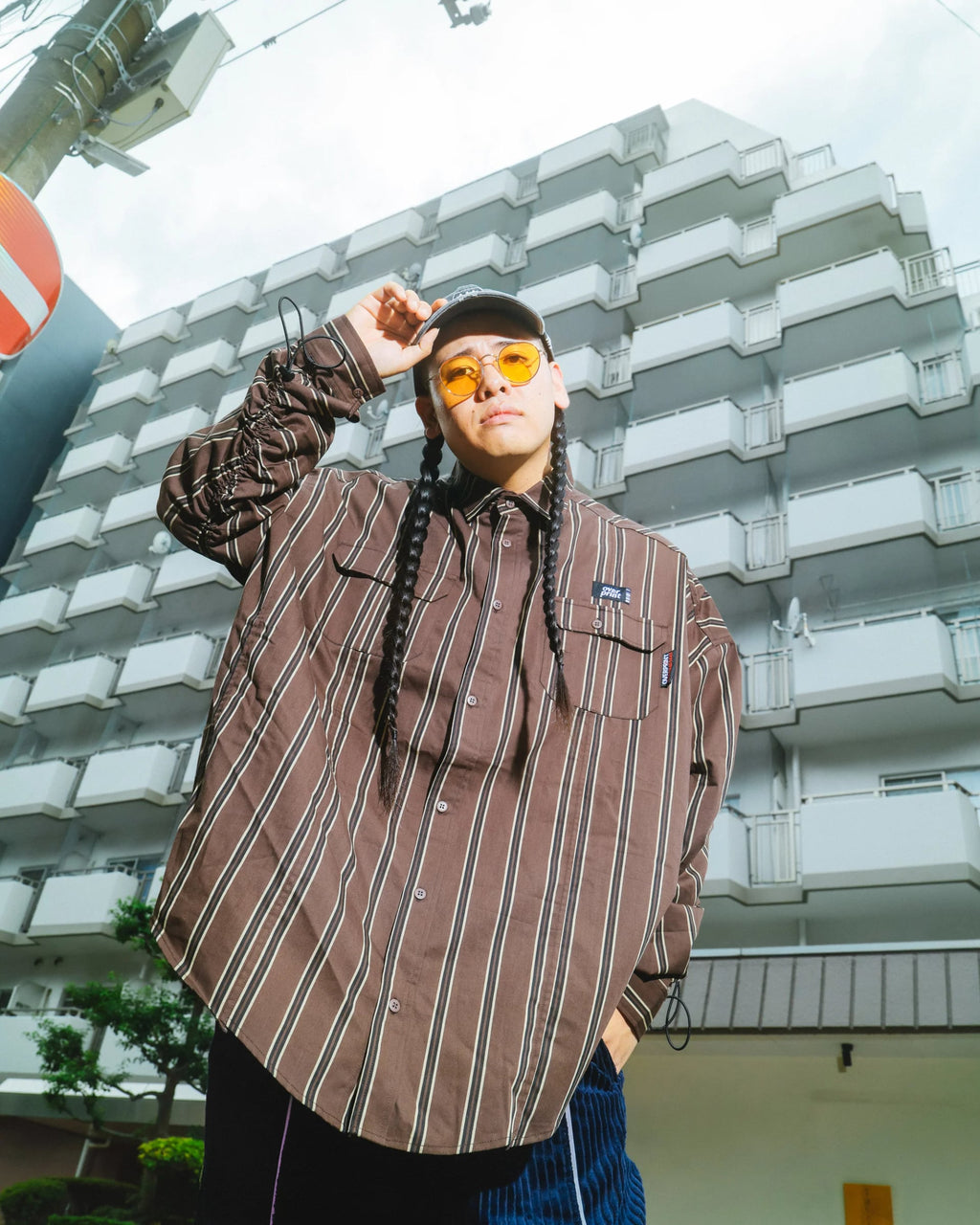 Over Print BREAK WIDE SHIRTS STRIPE 寬版條紋長袖襯衫