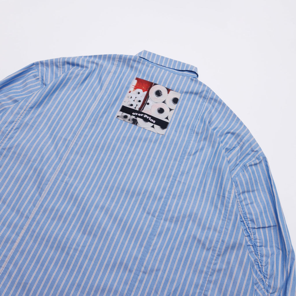 Over Print BREAK WIDE SHIRTS STRIPE 寬版條紋長袖襯衫
