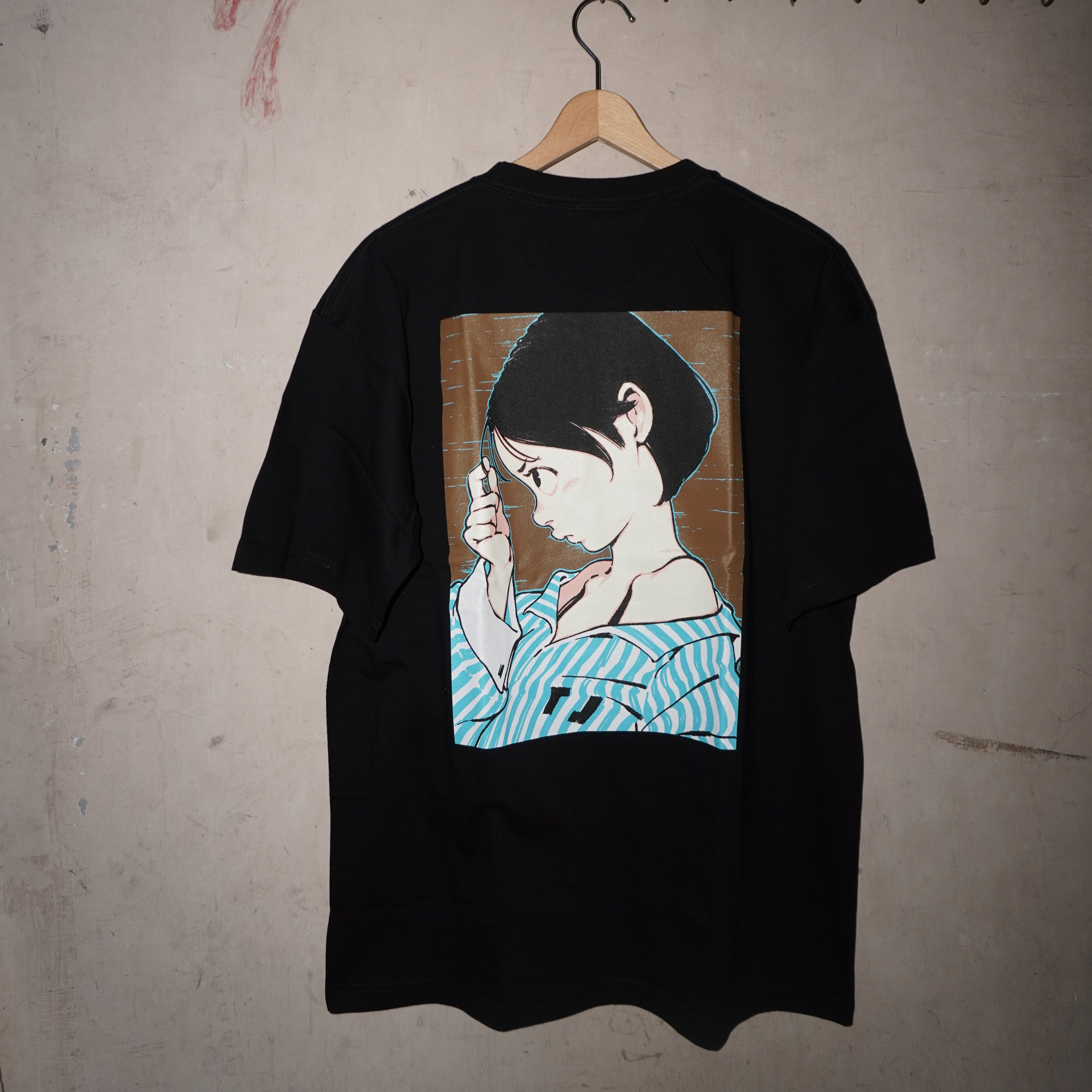 Over Print yinhao Tee_brown