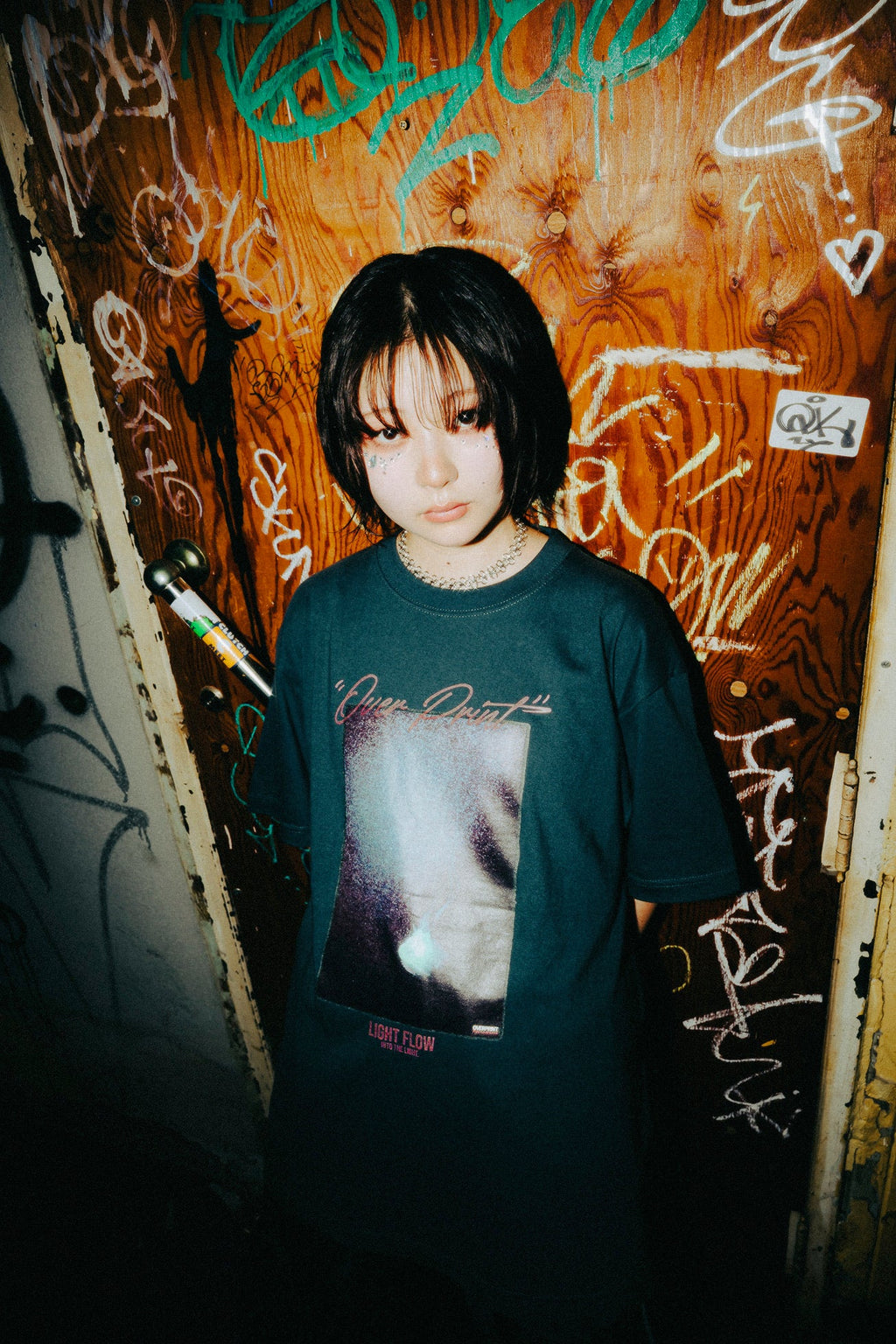 Over Print LIGHT FLOW Photo Tee
