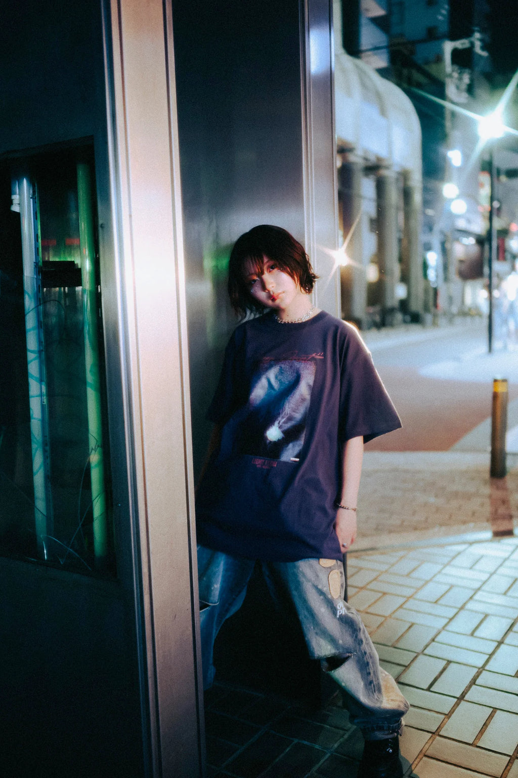 Over Print LIGHT FLOW Photo Tee