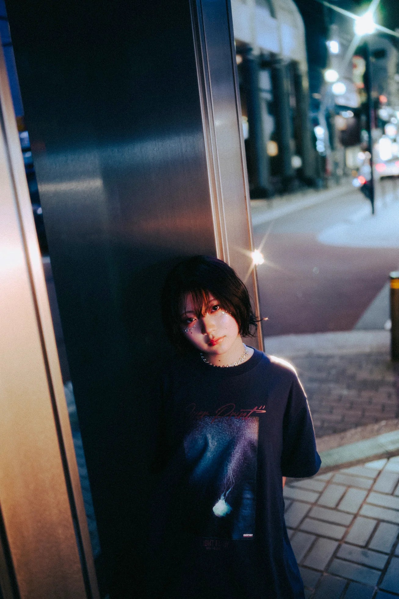 Over Print LIGHT FLOW Photo Tee